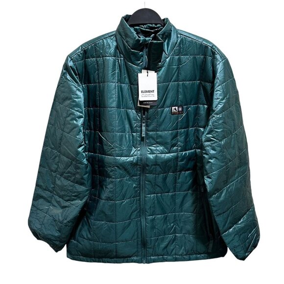 Element Wolfeboro Coat Size L Green Track Puffer Quilted Insulated Softshell NWT - Picture 1 of 9